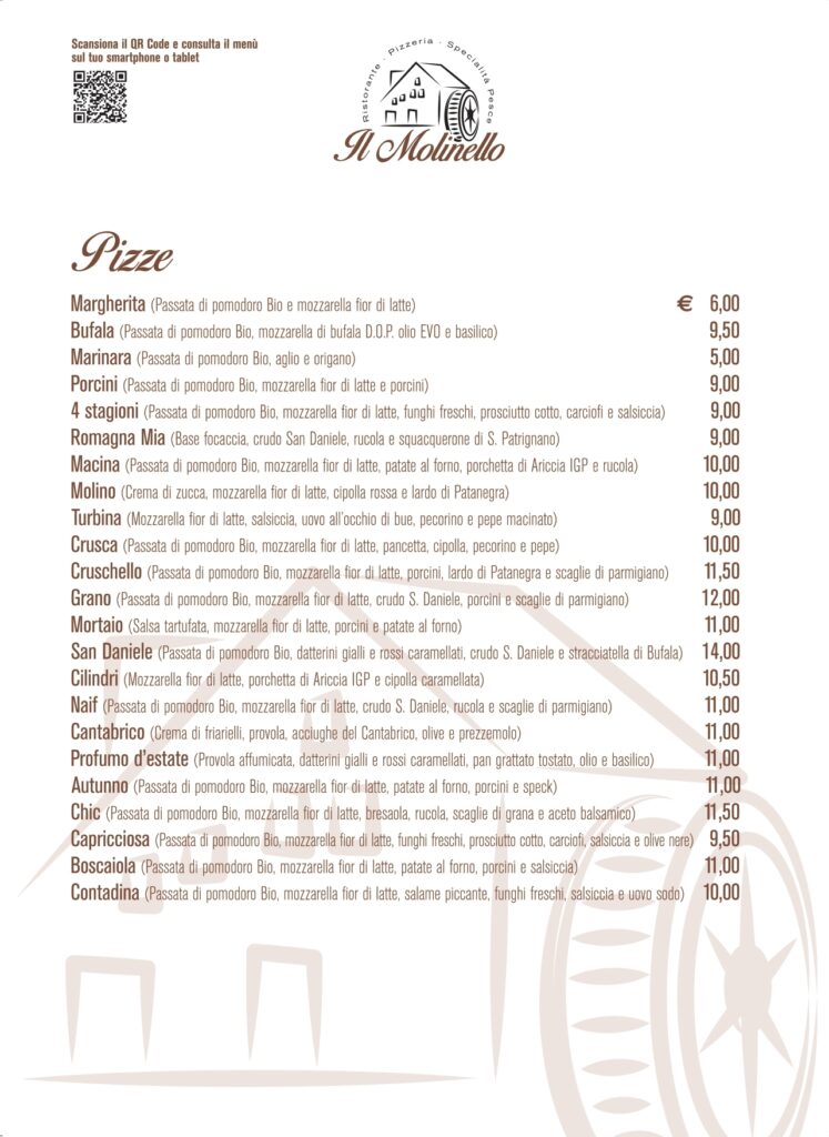menù nuovo il molinello pizz